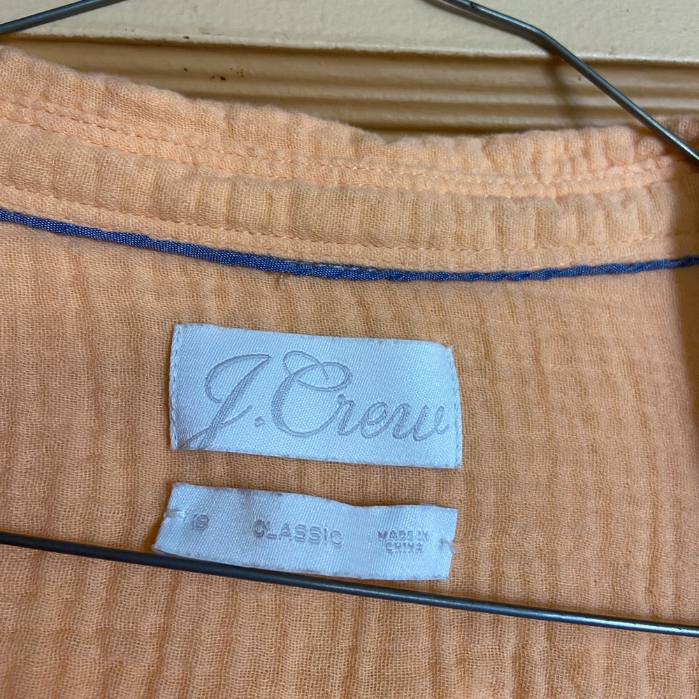J. Crew Classic-fit double gauze shirt Size 18 - Picture 6 of 10